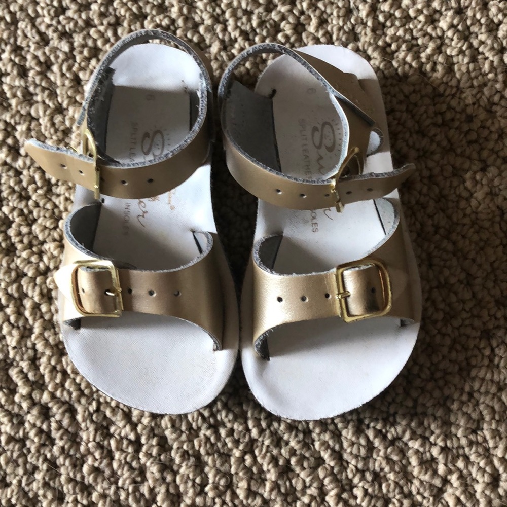 Gold toddler sandals